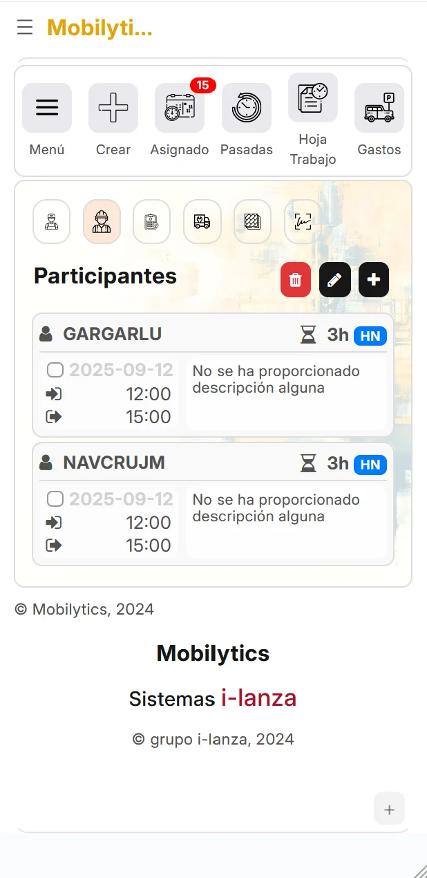 Mobilytics - Participants Management